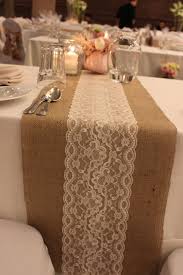 Camino De Arpillera Y Broderi Burlap Lace Table Runner Burlap Wedding Lace Table Runners
