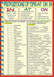 Time Prepositions At On In With Key Worksheet Free Esl Printable Worksheets Made By Teachers Prepositions Teaching English Grammar Learn English