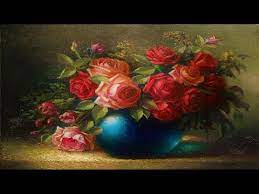 Maybe you would like to learn more about one of these? Oil Painting Vase With Roses By Yasser Fayad Youtube