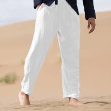 Pantalon en lin gris foncé. Achat Pantalon Lin Homme