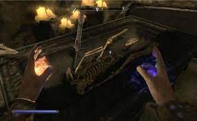 There are 2 weapons you need to get one is a sword which is in a coffin, (with a skeleton) and the second is a axe which is above a chair. Silenced Tongues The Elder Scrolls V Skyrim Wiki Guide Ign