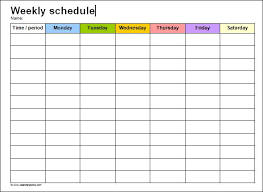 Weekly Schedule Template Word Schedule Template Schedule Templates Daily Schedule Template
