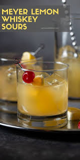 Meyer Lemon Whiskey Sour Recipe Batch Cocktail Garnish With Lemon Recipe In 2020 Whiskey Sour Recipe Whiskey Sour Sour Cocktail