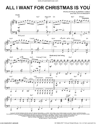 Mariah carey insane vocals from fila forum milan concert c 3 bb6. Carey All I Want For Christmas Is You Jazz Version Arr Brent Edstrom Sheet Music For Piano Solo