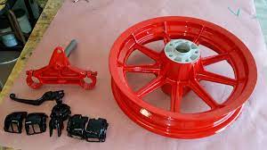 Portfolio Motorcycle Bike Images Maui Powder Works Powder Coat Motorcycle Bike Black Mirror Bike