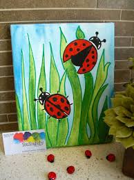 Grass Type Idea 8 X 10 Original Acrylic Painting Ladybugs By Youyoubaby On Etsy 45 00 Kids Canvas Painting Kids Art Projects Spring Painting You can watch the paintings unfold in real time, too, so there's not that thing where the artist paints a blob, then the video cuts.