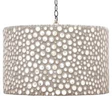 Oly Studio Meri Frost White Drum Chandelier Medium 21 26 Wide Kathy Kuo Home
