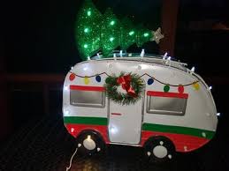 We love our happy camper! Holiday Time Light Up Led Outdoor Camper With Christmas Tree Decoration 28 Walmart Com Walmart Com