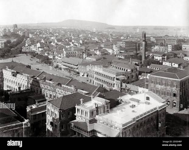 Late 19th century photograph - Bombay, Mumbai city skyline, c.1890, India Stock Photo - Alamy