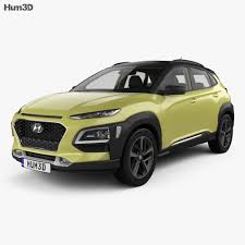 Five star euro ncap rating. Hyundai Kona With Hq Interior 2018 3d Model Vehicles On Hum3d