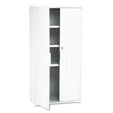 Officeworks Resin Storage Cabinet 33w X 18d X 66h Platinum