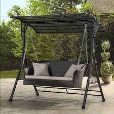 Sunjoy Wicker Swing Set Wicker Porch Swing Patio Swing Canopy Porch Swing