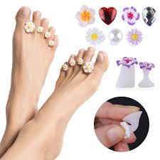 Hence, many people are eager to learn about toenail design and nail art tips and tricks.doing your toenails is part fashion and hygiene, hence, it must be treated with the same care and meticulousness as the hair and outfit. 8pcs Lot Silicone Toe Separator Nail Art Diy Tool Pedicure Flower Waterdrop Crystal Diamond Pearl Separator Foot Care Tool Toe Separators Aliexpress
