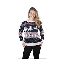 Produits la chaise longue boutique en ligne. Pull De Noel Femme Bleu Rouge Ouest Fetes