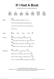 If I Had A Boat sheet music for guitar (chords) (PDF)
