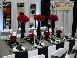 Romantic Modern Table Decor White Wedding Decorations Black And White Wedding Theme Wedding Table Settings