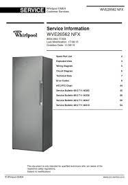 Check spelling or type a new query. Whirlpool Wve26562 Nfx Freezer Service Manual Technicians Guide Whirlpool Locker Storage Technician