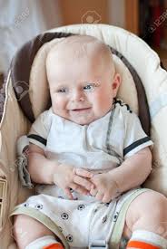 Beautiful Baby Boy With Blue Eyes 5 Weeks Old Smiling And Sitting Stock Photo Picture And Royalty Free Image Image 16405768