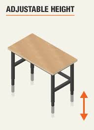 Husky 6 Ft Folding Adjustable Height Solid Wood Top Workbench Wsh72fwb The Home Depot In 2020 Wood Top Workbench Adjustable Height Work Table Steel Workbench