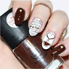 30 Crispy And Fun Brown Nail Designs Be Modish Brown Nails Design Brown Nail Art Short Nail Designs