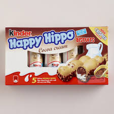 Kahve ya da çayınızın yanına mükemmel ve değişik bir atıştırmalık daha. Love These Never Can Get Enough Kinder Happy Hippo Cocoa Biscuits World Market Favorite Candy Biscuits Food