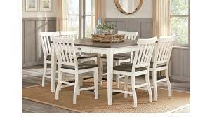 Square counter height dining set. Keston White 5 Pc Square Counter Height Dining Room Casual