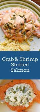 This healthy recipe for whole salmon stuffed with lemon & herbs turns fresh wild caught salmon into an affordable option for your family dinner. Love Costco Stuffed Salmon And Want To Make It At Home Learn To Make It Easily And Tasty This Is The Closest Crab Stuffed Shrimp Baked Salmon Recipes Recipes