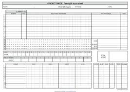 Cricket Score Sheet Template Excel - Beautiful Template Design Ideas