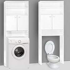 Tutte le composizioni sono in legno, colorati o neutri e disponibili in differenti cromature per rispondere. Mobile Bagno Da Incasso Per Lavatrice Armadio Bagno Pensile Bianco Con Ripiani