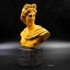 Apollo was a greek god, and one of the twelve olympians. Greek Roman God Apollo Bust Statue Apollo Belvedere Museum Replica Greek Mythology Greek God Of Culture Music Poetry Blue Pop Art Decor