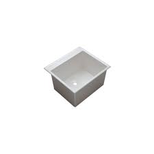 Deep cleaning tips house cleaning tips cleaning solutions spring cleaning cleaning hacks diy this tutorial shows you how to clean a porcelain sink with no harsh chemicals. Proflo Pflt2522d 24 1 2 Single Basin Drop In Composite Laundry Sink White Overstock 14814354