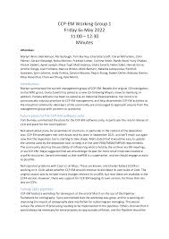 CCP-EM Working Group 1 Friday 6th May 2022 11:00