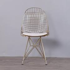 The high back and tall armrests add to the design, adding a modern twist to a traditional dining chair, with the rose gold metal feet adding a touch of color to finish off the style. Free Shipping U Best Modern Dining Room Wire Rose Gold Metal Chair Wire Dining Side Chair With Faux Leather Seat Cushion Buy At The Price Of 199 00 In Aliexpress Com Imall Com
