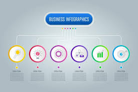 Org Chart Infographic Design Business Concept With 6 Options
