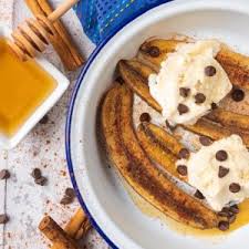 Vegan chocolate banana ice cream. Honey Baked Bananas Hungry Healthy Happy