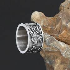 Viking Wolf Ring Wolf Ring Viking Norse Celtic Jewelry Stainless Steel Viking Celtic Knot In 2020 Wolf Ring Norse Celtic Jewelry