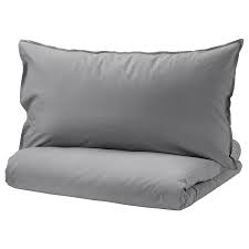 Angslilja Duvet Cover And Pillowcase S Gray Full Queen Double Queen Ikea Gray Duvet Cover Duvet Covers High Bed Frame