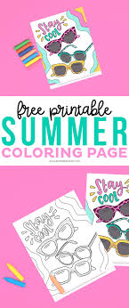 There are tons of great resources for free printable color pages online. Summer Coloring Page Printable Sunglasses Coloring Page
