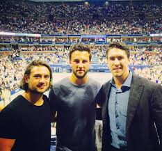 Zuccarello buries pass from brassard. Derick Brassard Mats Zuccarello And Ryan Mcdonagh I Got My First Taste Of The Us Open Tonight Matszuccarello New York Rangers Rangers Hockey Hockey Players