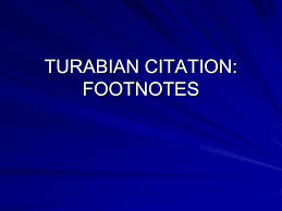 Turabian Citation Footnotes