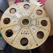 Michigan Rummy Tripoley Rummoli Game Board Hand Crafted Etsy Board Games Wooden Board Games Crafts