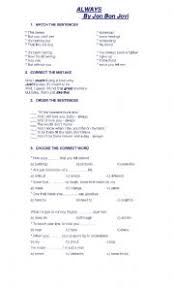 Drunken singers — always (karaoke version) 04:55. Always Bon Jovi Esl Worksheet By Miss Yanis