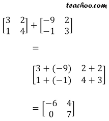 To learn more about, matrices, enroll in our full course now: Addition Subtraction Of Matrices With Examples Teachoo