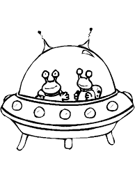 Alien Space Ship Coloring Sheet 3 Gif