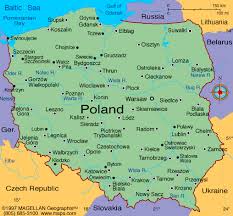 Poland Polen Urlaub Landkarte Polen