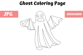 Coloring pages are a fun way for kids of all ages to develop creativity, focus, motor skills and color recognition. Ghost Coloring Page For Kids Graphic By Mybeautifulfiles Creative Fabrica