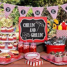 This bbq flyer template features a peach background with room for personalized event details. Party Ideas Bbq Theme Party Bbq Birthday Party Birthday Bbq