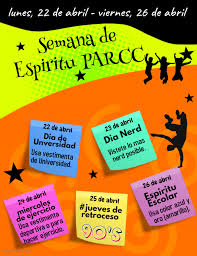 Teño que decir que estou encantada coa maoria de vos: Parcc Spirit Week April 22 26 2019 Semana De Espiritu Parcc 22 26 De Abril De 2019 Meridian Public Charter School