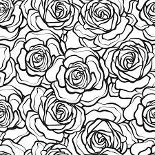 Check out our roses floral pattern selection for the very best in unique or custom, handmade pieces from our shops. Rose Flower Seamless Pattern Outline Black Roses On White Background Stock Vec Sponsored Sponsored White Flower Background Seamless Patterns Black Rose