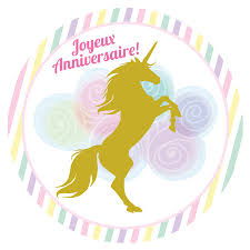 Acheter invitation d anniversaire theme licorne pas cher from www.larecrecestparty.com. Disque En Sucre Licorne Or 19 Cm Pour L Anniversaire De Votre Enfant Annikids
